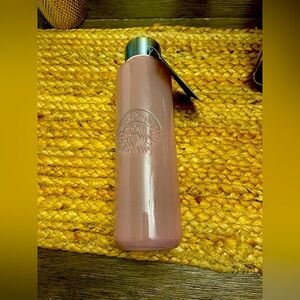 Starbucks Blush Pink Glass Water Bottle